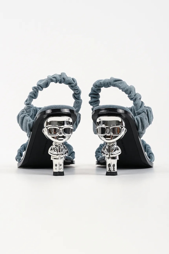Obuv Karl Lagerfeld sandále na podpätku dámske Karl Nft Heel KL39116D.DAB modrá