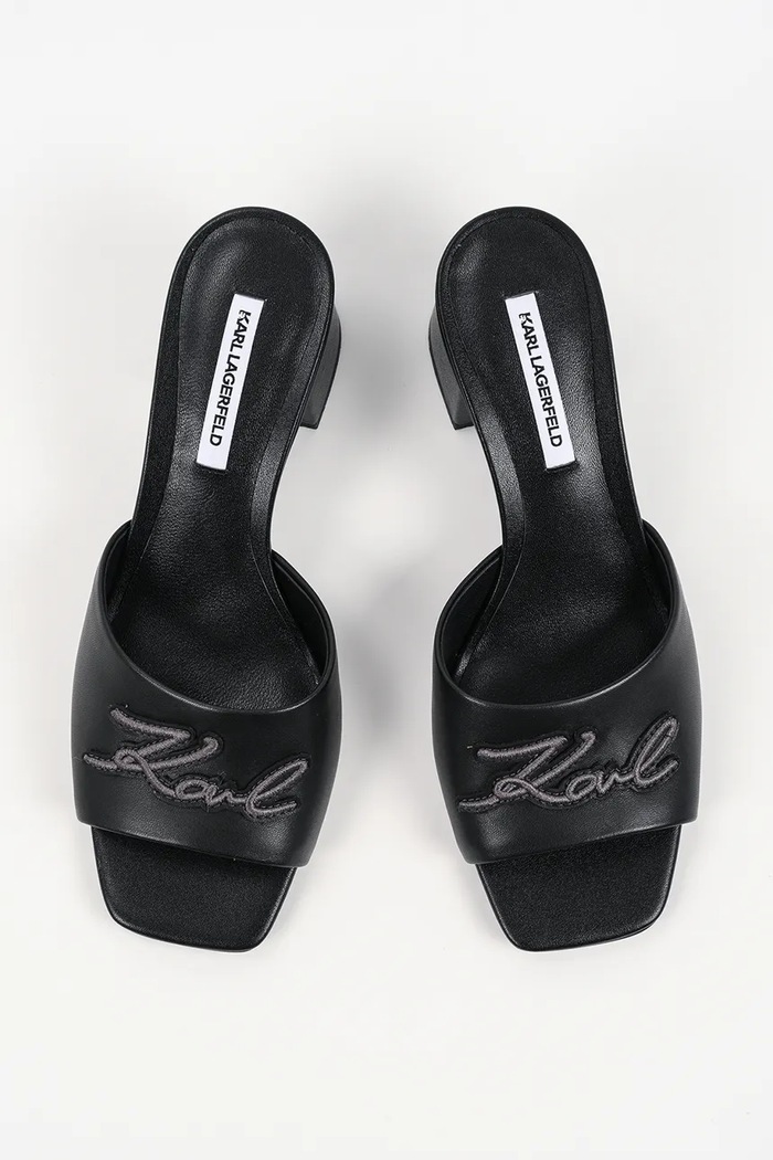 Kožené šľapky Karl Lagerfeld Plaza Ii čierna KL32400.000