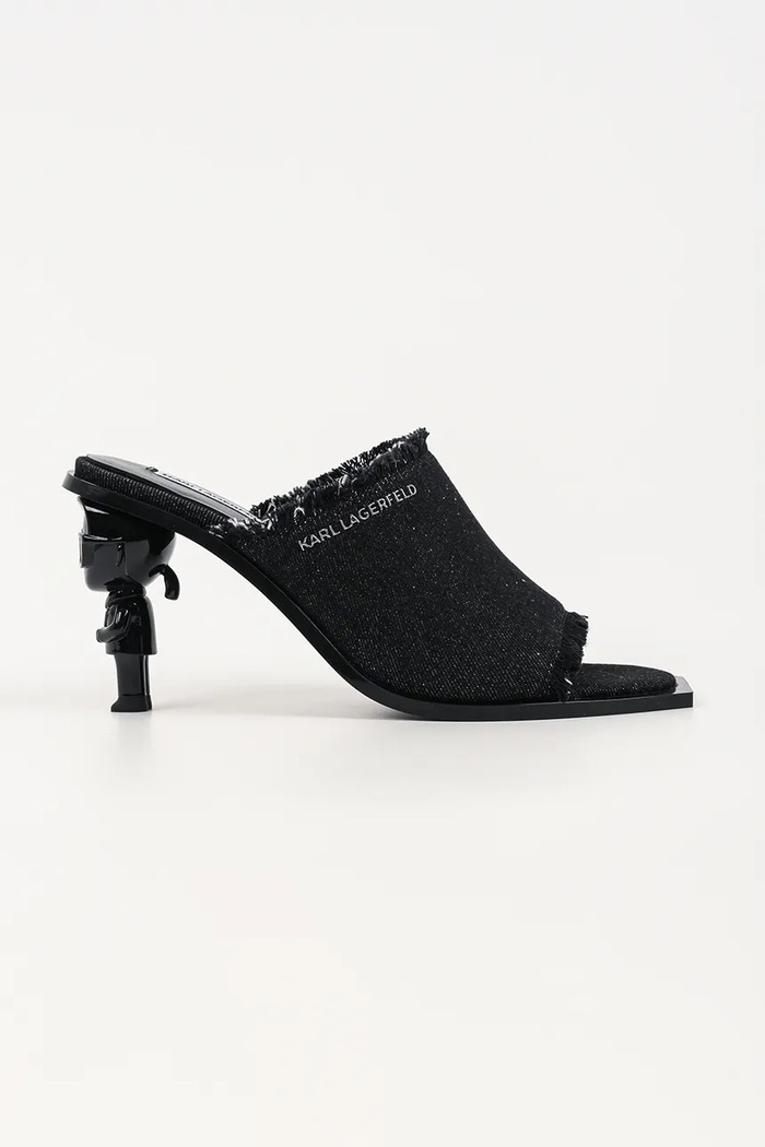 Karl Lagerfeld šľapky mules dámske Karl Nft Heel čierna KL39106D.D00
