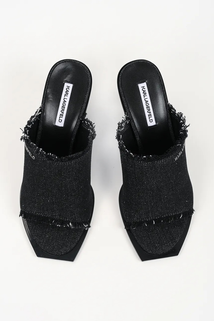 Karl Lagerfeld šľapky mules dámske Karl Nft Heel čierna KL39106D.D00