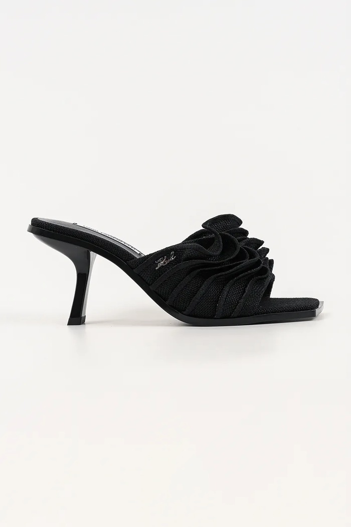 Karl Lagerfeld papuci Karmel subțire negru KL33604.T0X