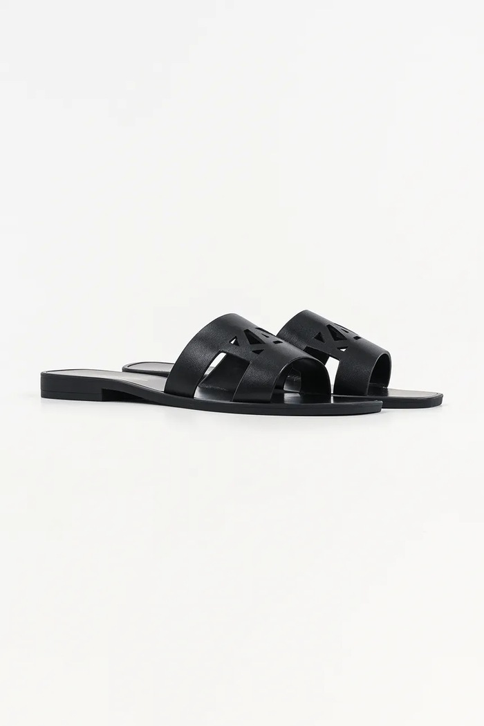 Karl Lagerfeld ciabatte slide in pelle Skoot Iii KL80405C.00X nero SS26