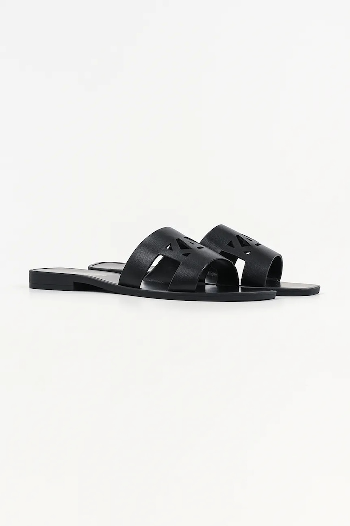 Karl Lagerfeld ciabatte slide in pelle Skoot Iii KL80405C.00X nero SS26