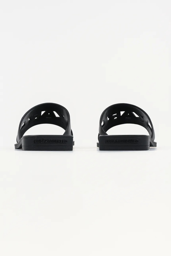 Scarpe Karl Lagerfeld ciabatte slide in pelle Skoot Iii KL80405C.00X nero