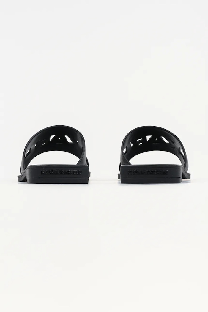 Scarpe Karl Lagerfeld ciabatte slide in pelle Skoot Iii KL80405C.00X nero