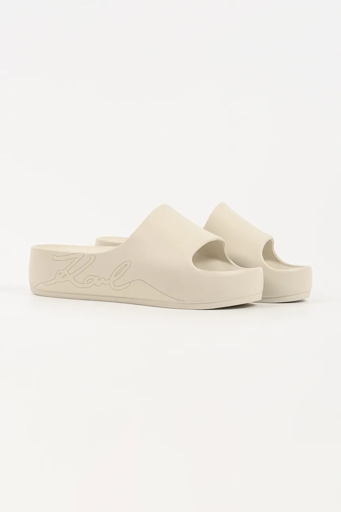 Karl Lagerfeld šľapky na platforme dámske Kobo Ii KL86048F.VT1 béžová SS26
