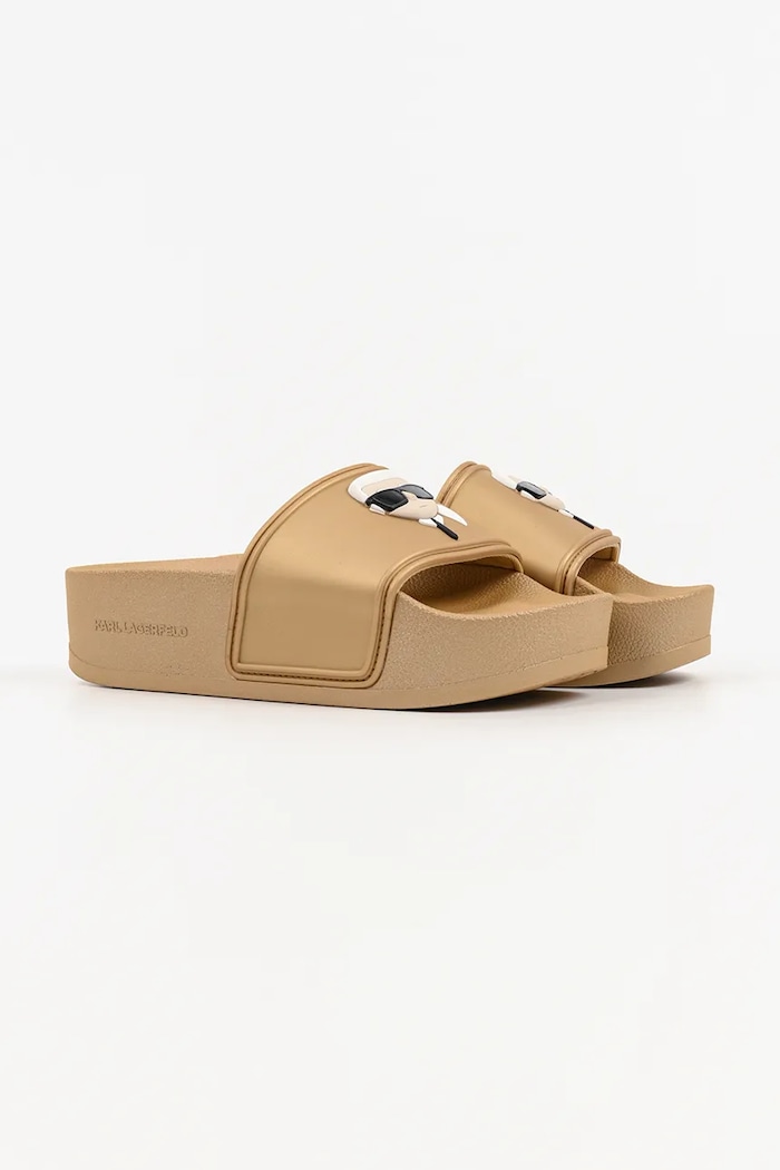 Karl Lagerfeld šľapky na platforme dámske Kondo Maxi Ii KL80805C.VGD zlatá SS26