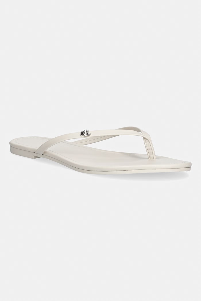 Lauren Ralph Lauren japonki damskie skórzane Raquel beżowy 802953931009.100