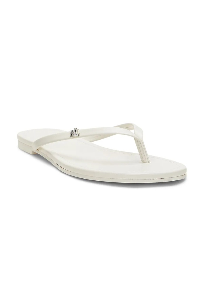 Lauren Ralph Lauren șlapi pentru femei, din piele Raquel 802953931009.100 bej SS26