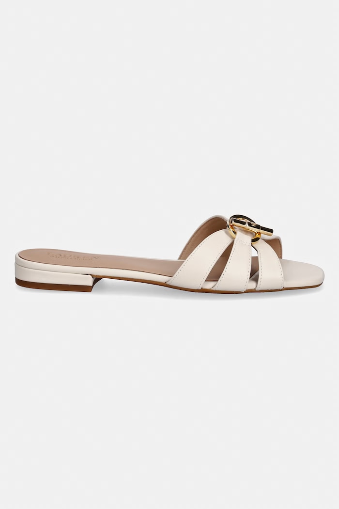 Δερμάτινες παντόφλες Lauren Ralph Lauren Blaike Slide 802982875007.100 μπεζ SS26
