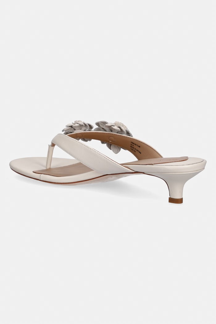 Încălțăminte Lauren Ralph Lauren șlapi pentru femei, din piele Frncsa Flwr 802P10399001.100 bej
