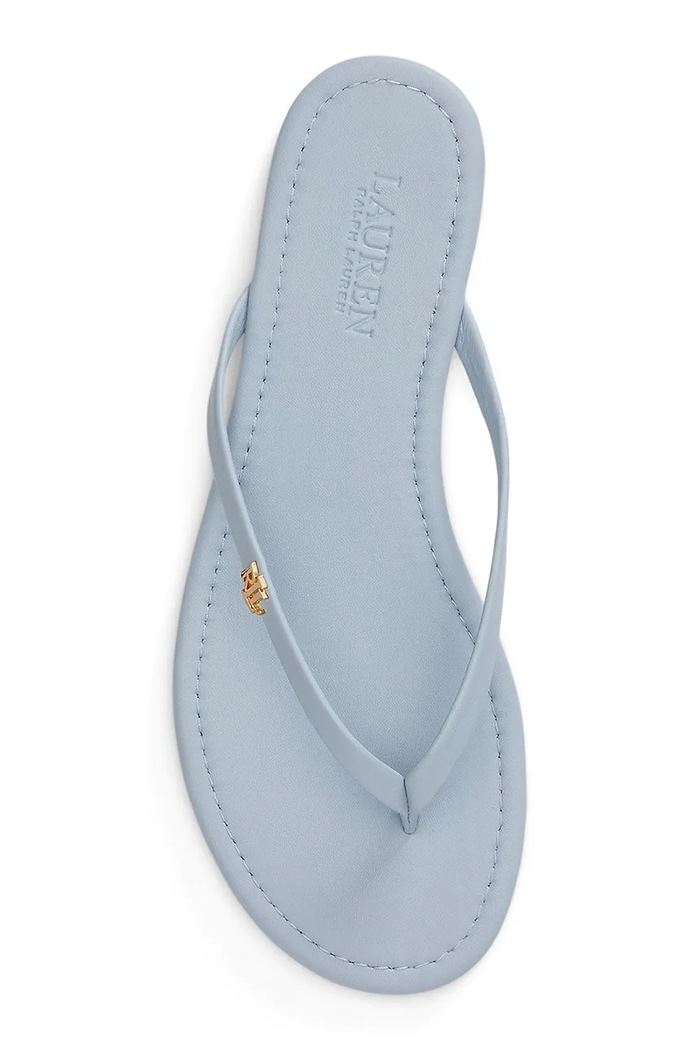Obuv Lauren Ralph Lauren šľapky dámske kožené Raquel 802953931012.400 modrá