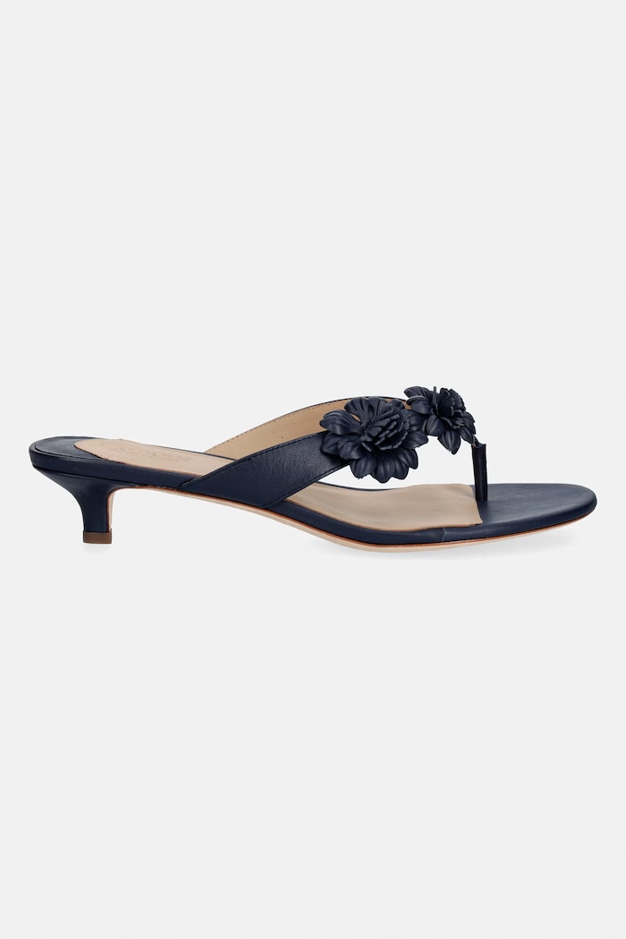 Lauren Ralph Lauren japonki damskie skórzane Frncsa Flwr 802P10399002.410 granatowy SS26