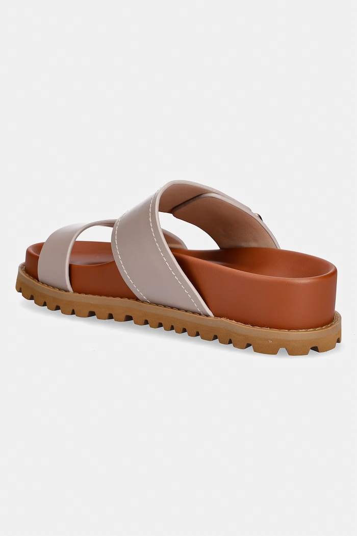 Обувки Liu Jo Джапанки Женски кожени LIVIA 02 SA6109P0102S3951 бежов