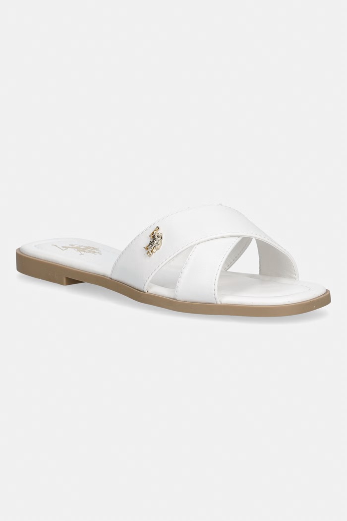 Šľapky U.S. Polo Assn. GENNY002 plochý biela GENNY002W.6Y1