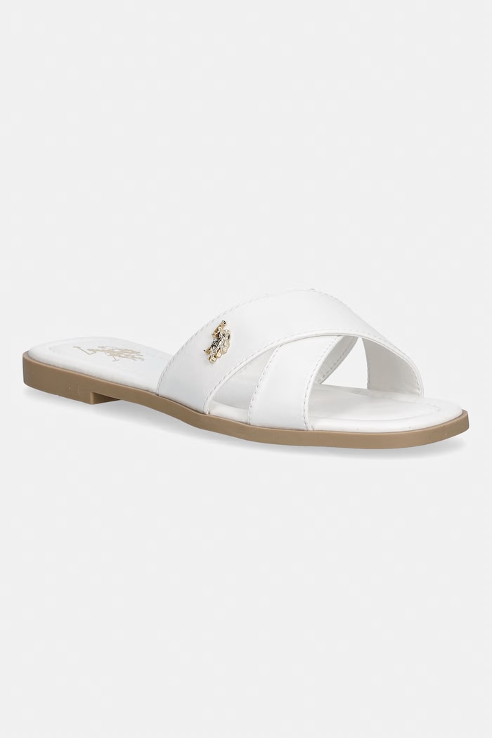 Šľapky U.S. Polo Assn. GENNY002 plochý biela GENNY002W.6Y1