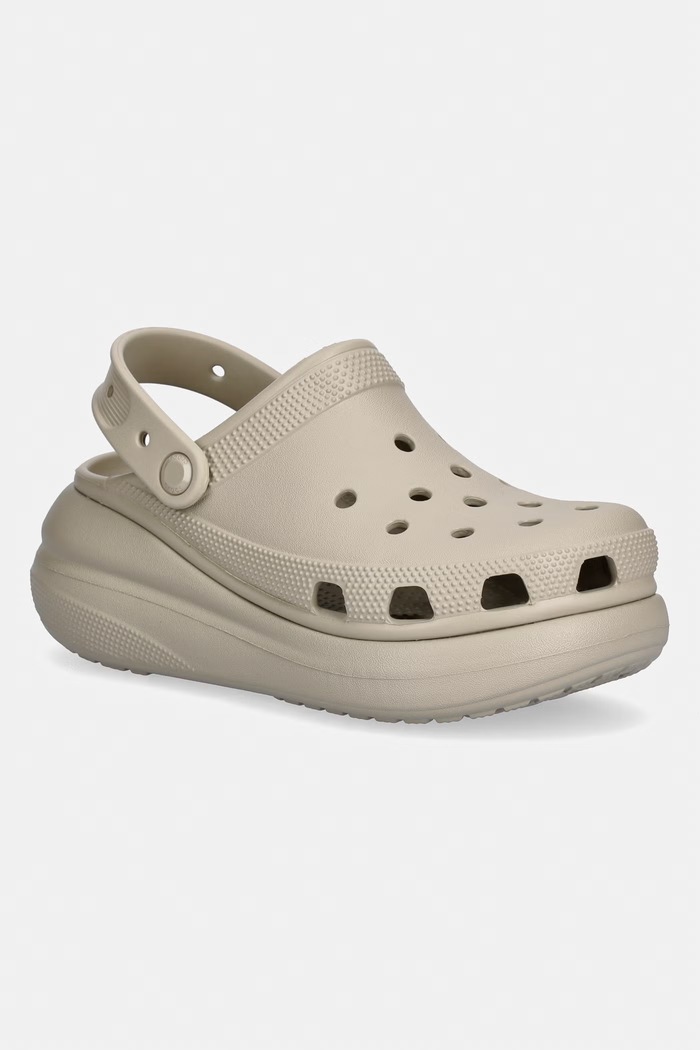 Crocs klapki Crush Clog platforma beżowy 207521.1WY