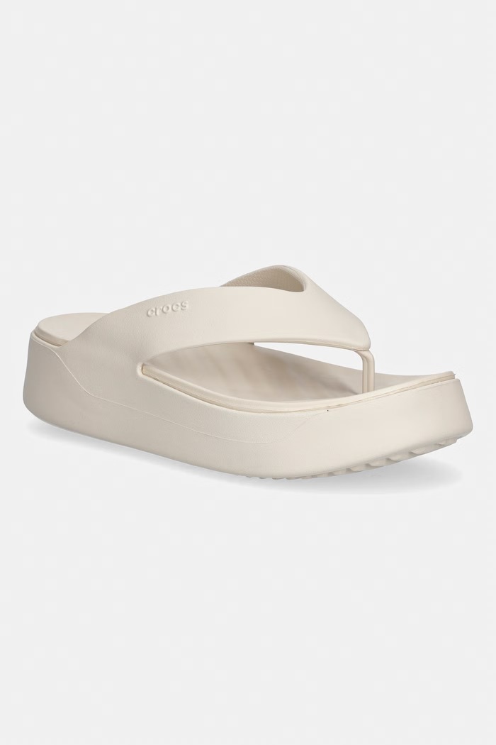 Crocs Getaway Platform Flip japonki damskie beżowy 209410.160
