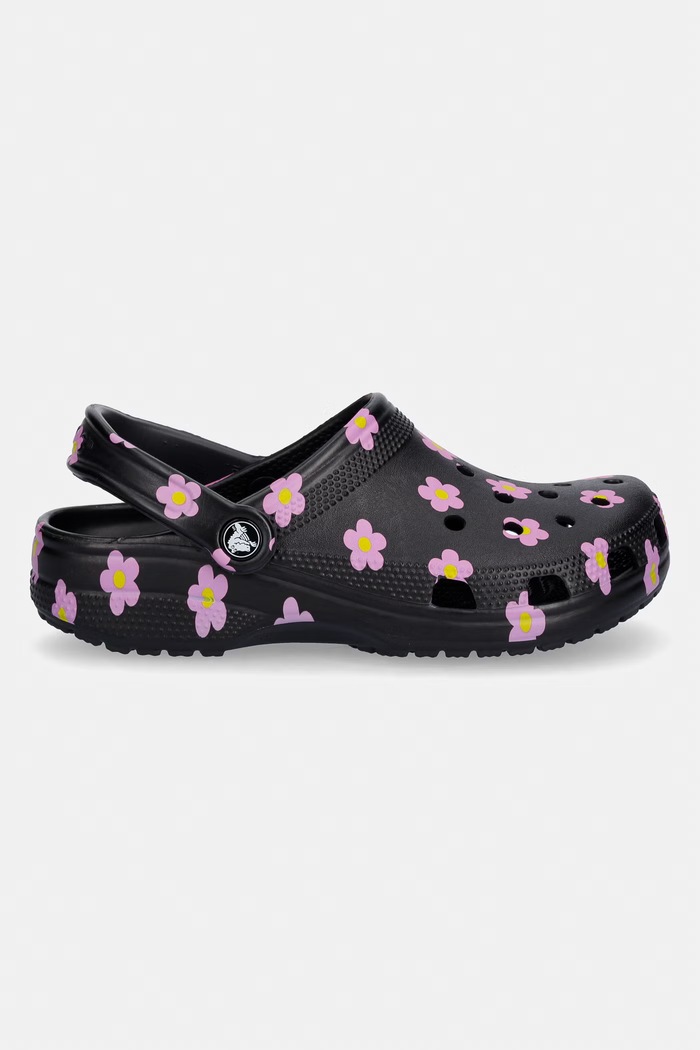Dámske šľapky Crocs Classic Flower Clog 212677.001 čierna SS26