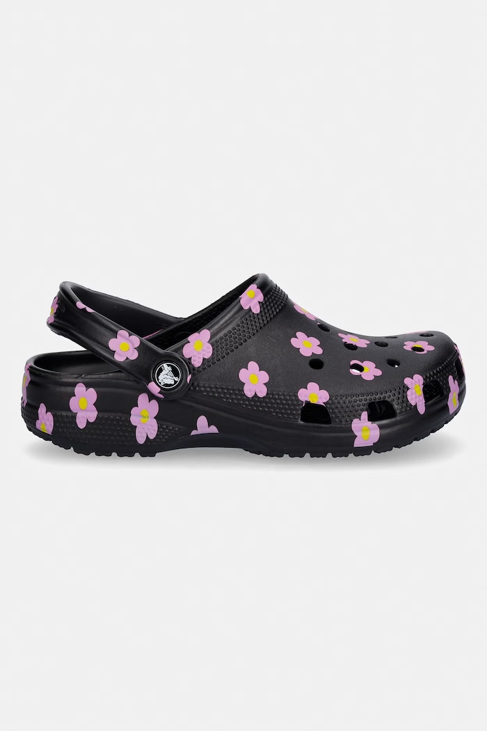 Dámske šľapky Crocs Classic Flower Clog 212677.001 čierna SS26