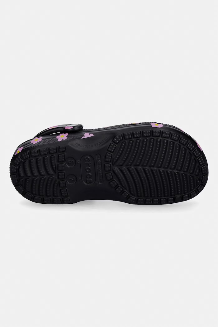 Dámske šľapky Crocs Classic Flower Clog 212677.001 čierna