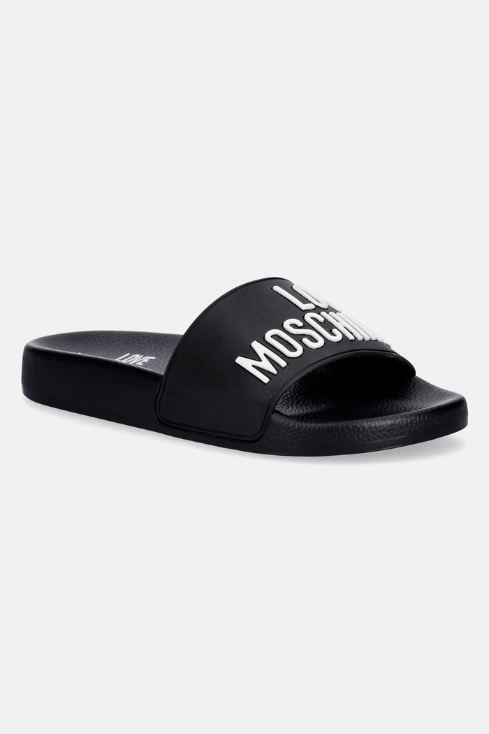 Šľapky Love Moschino plochý čierna JA28052G1OI14000