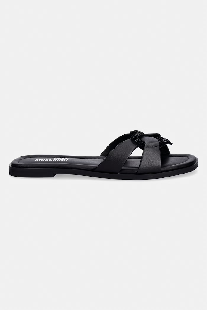 Love Moschino ciabatte slide in pelle JA28132G1OIA0000 nero SS26