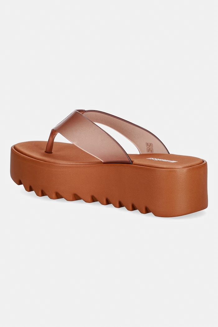 Обувки Melissa джапанки дамски THONG PLATFORM AD M.38095.BV721 кафяв
