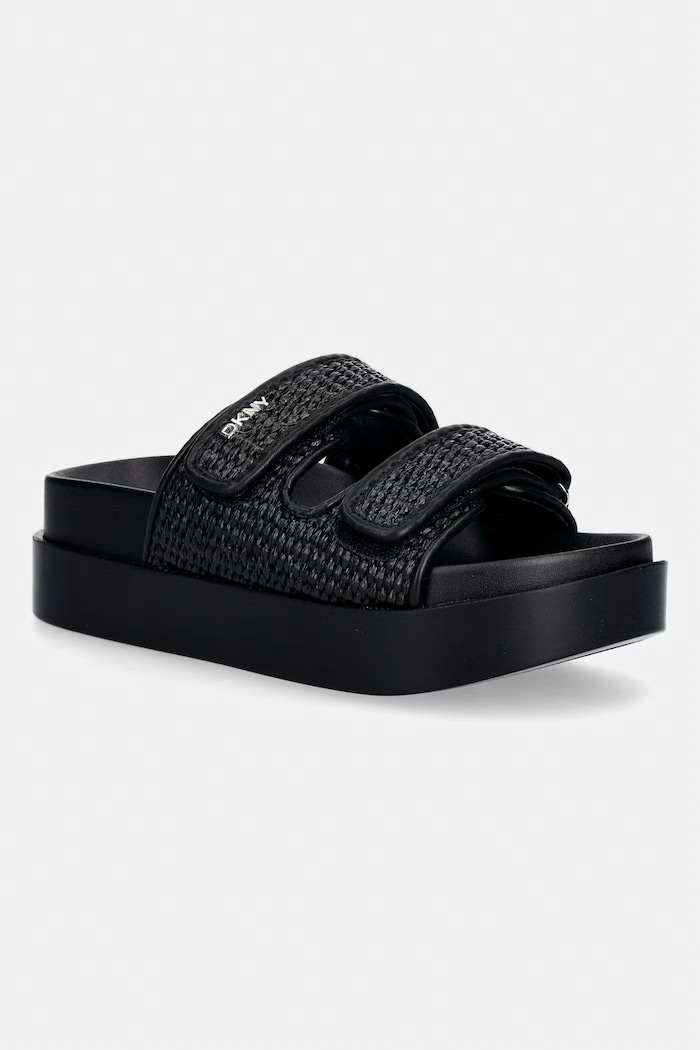 Dkny klapki Piper syntetyczny czarny K2691150.BLK