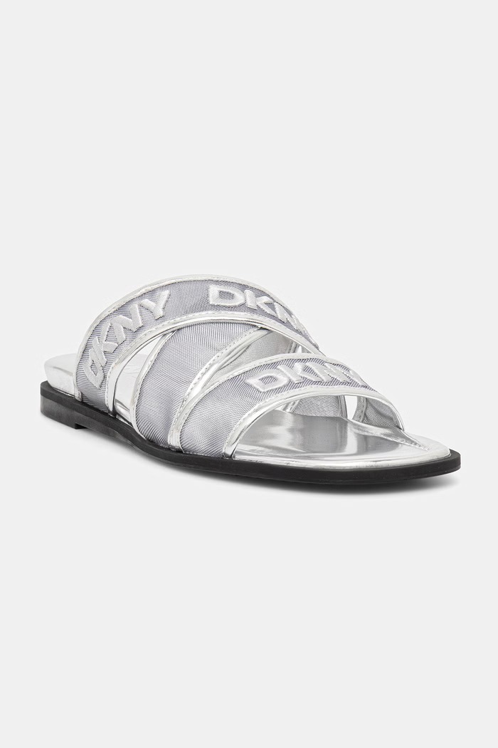 Dkny klapki Cerelia tekstylny srebrny K2677440.SIL