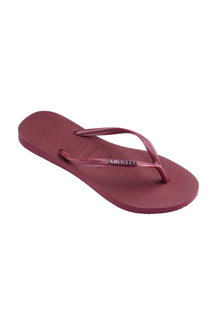 Obuv Havaianas šľapky dámske SLIM LOGO METALLIC 4119875.9339 burgundské