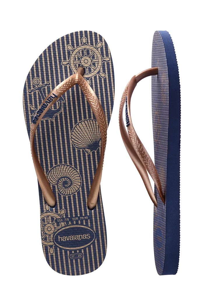 Havaianas šľapky dámske SLIM NAUTICAL 4137125.2356 tmavomodrá