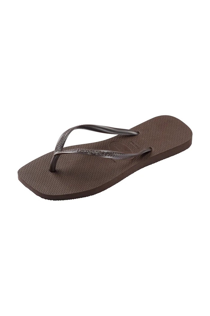 Obuwie Havaianas japonki damskie SLIM SQUARE 4148301.0727 brązowy