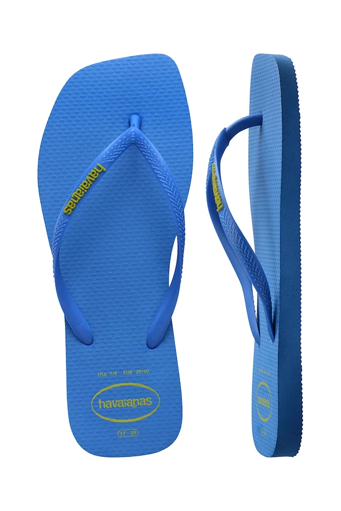 Havaianas japonki damskie SQUARE LOGO POP UP 4148959.3504 niebieski