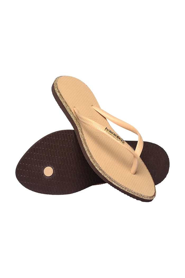 Havaianas šľapky dámske SLIM POINT GLITTER béžová 4150157.1859