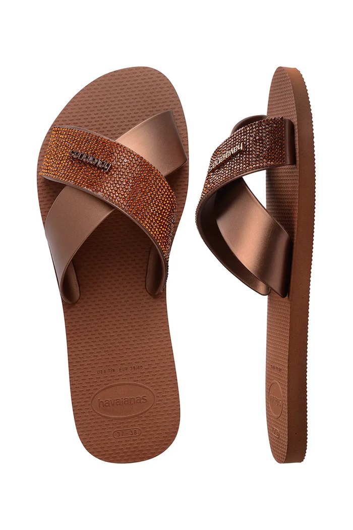 Havaianas σαγιονάρες Γυναικεία AQUA GLOW 4150265.1976 καφέ
