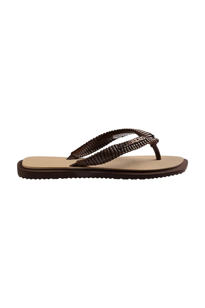 Havaianas σαγιονάρες δίχαλο Γυναικεία TOP SQUARE 4150267.1859 καφέ SS26