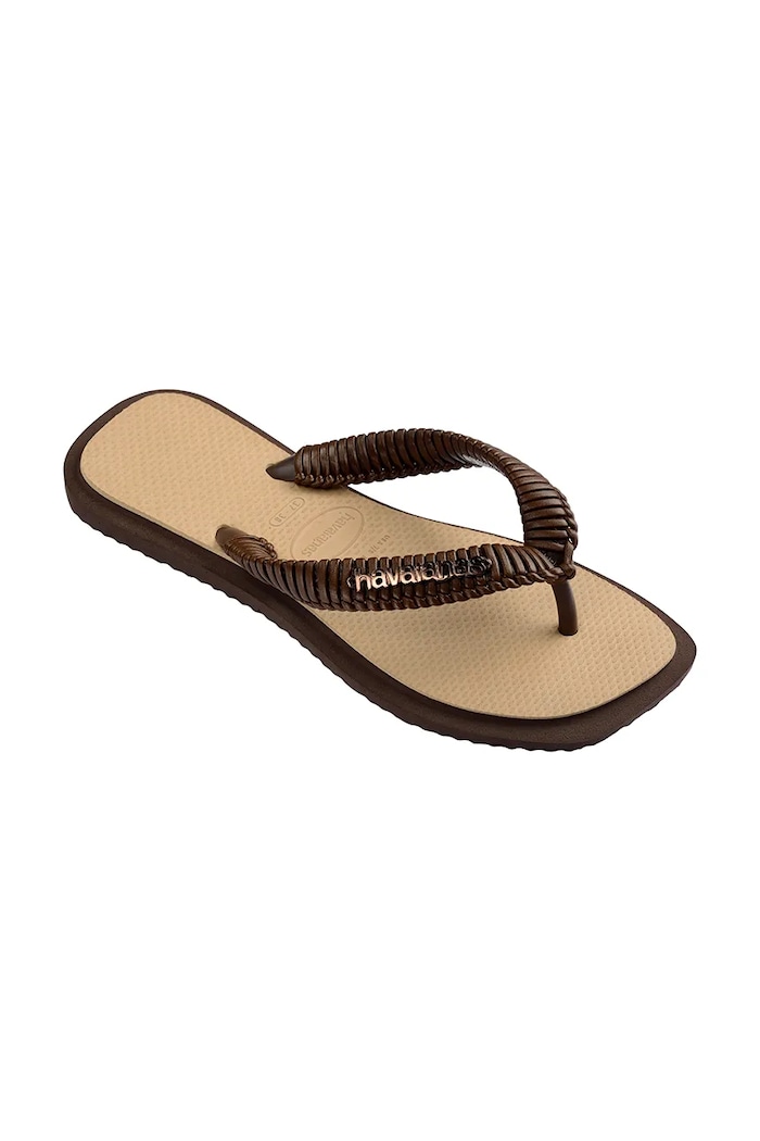 Παπούτσια Havaianas σαγιονάρες δίχαλο Γυναικεία TOP SQUARE 4150267.1859 καφέ