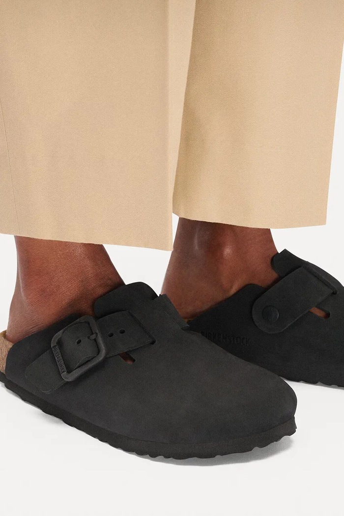 Birkenstock Boston WB LENB papuci cu degetele acoperite pentru femei din nubuc 1031575