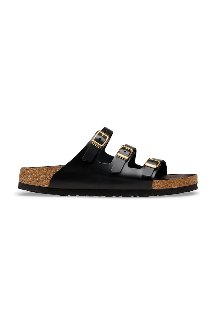 Birkenstock Florida FR чехли дамски от кожа черен 1032029