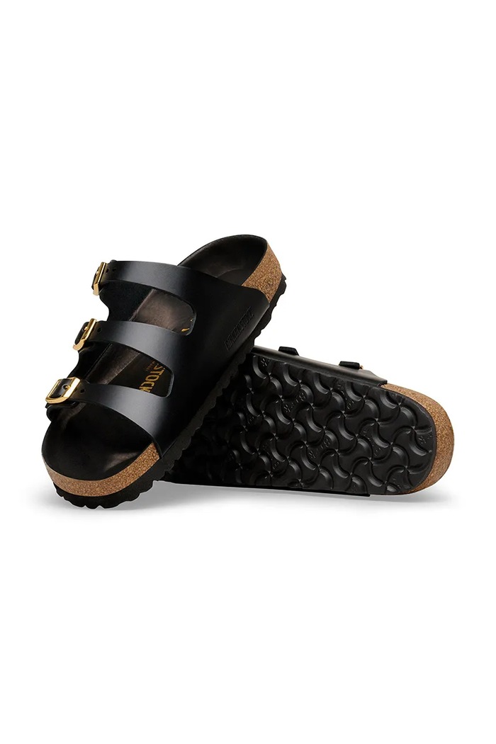 Birkenstock Florida FR чехли дамски от кожа черен 1032029