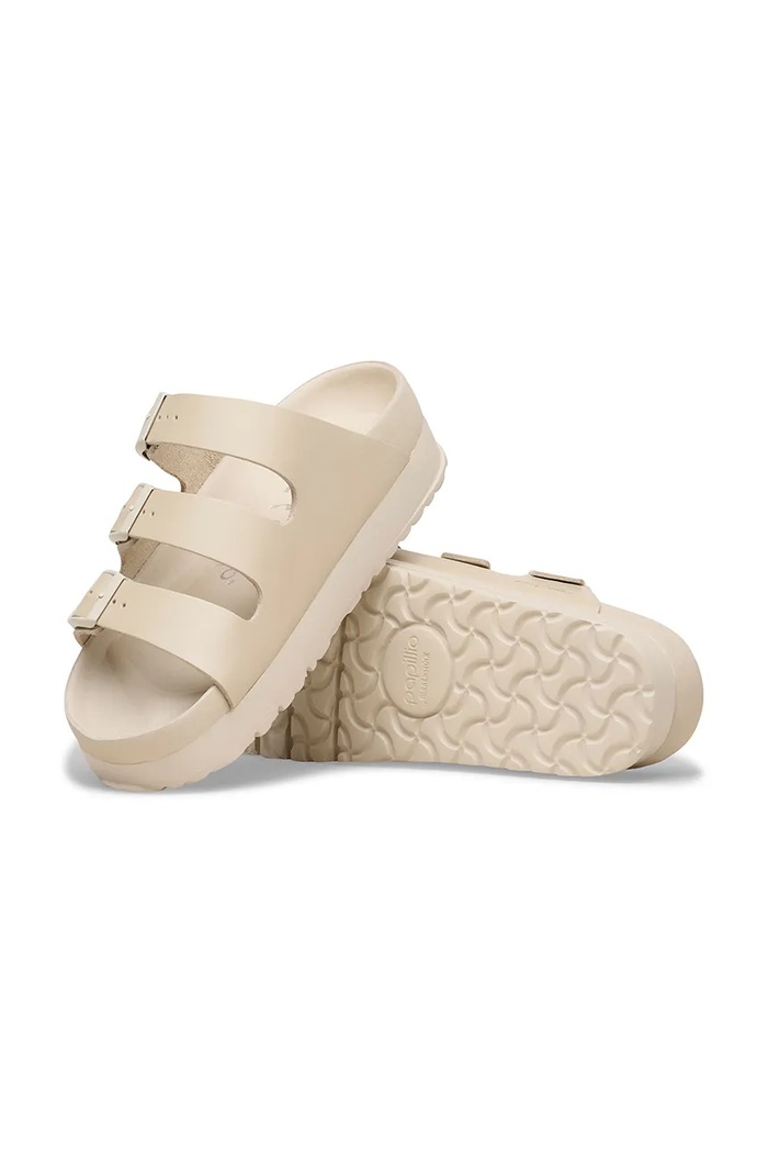 Birkenstock Florida III Flex Platform papuci cu platformă pentru femei din piele 1031441 bej