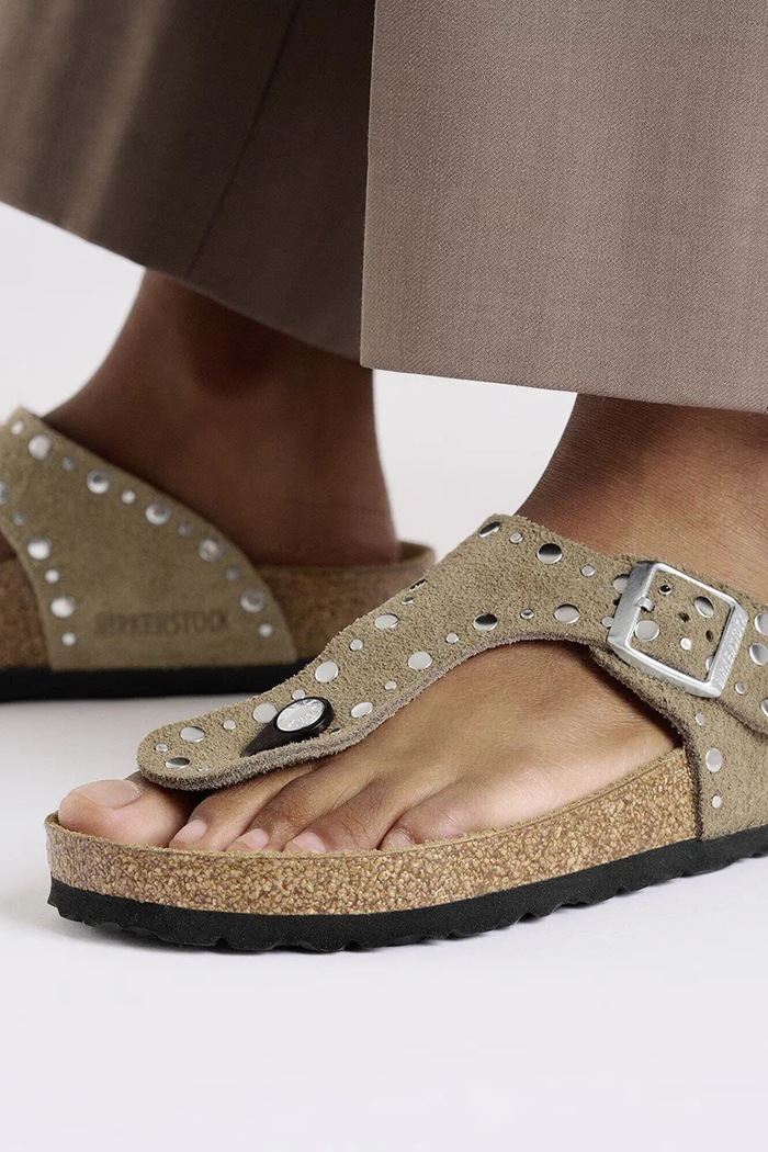 Birkenstock Gizeh Rivet вьетнамки женские замшевые 1029388