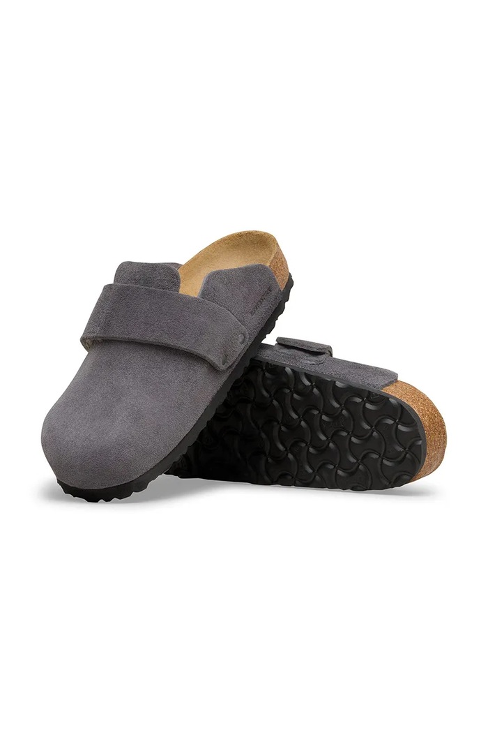 Birkenstock Loma papuci mocasini pentru femei din piele întoarsă 1031652 gri