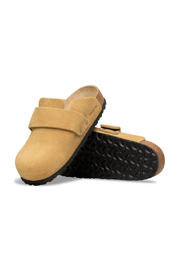 Birkenstock Loma klapki mules damskie zamszowe 1031595 brązowy
