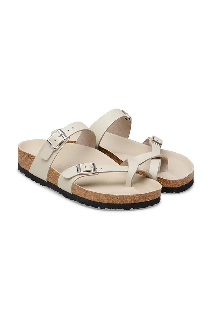 Boty Birkenstock Mayari pantofle dámské kožené 1031462 béžová