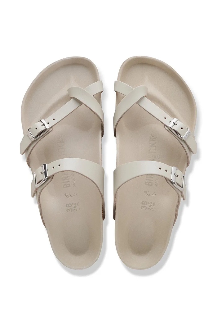 Birkenstock Mayari pantofle dámské kožené 1031462 béžová