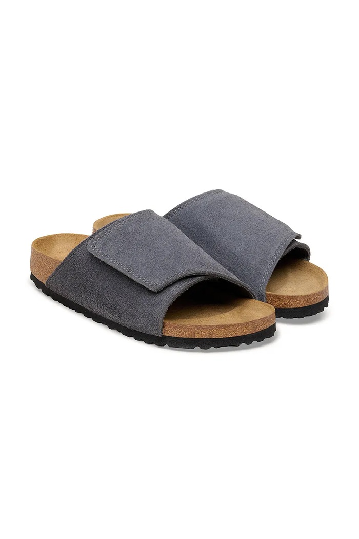 Обувки Birkenstock Solana чехли с равна подметка дамски от велур 1031597 сив