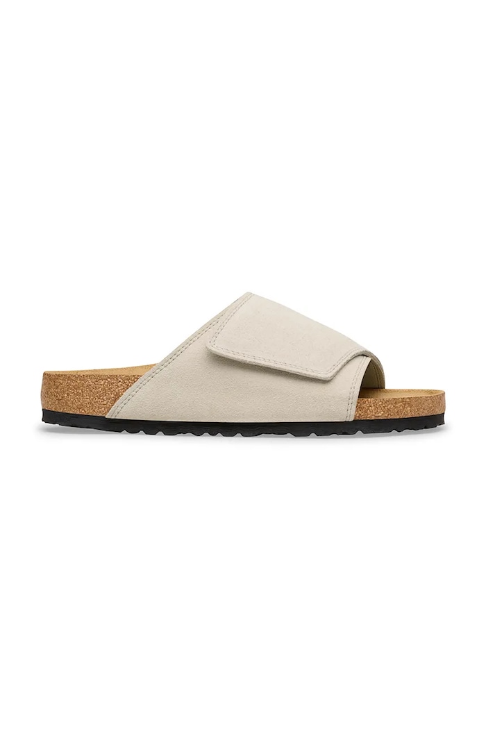 Birkenstock Solana papuci pentru femei din piele întoarsă plat bej 1031578