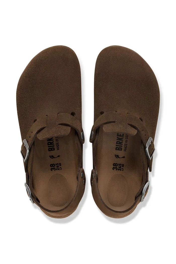 Birkenstock Tokio papuci mocasini pentru femei din piele întoarsă maro 1032025